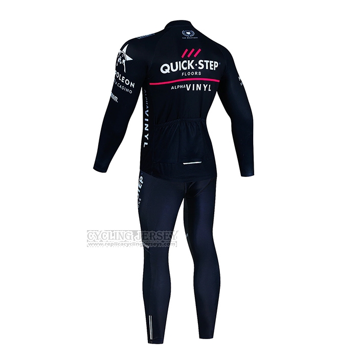 2023 Cycling Jersey Deceuninck Quick Step Black Long Sleeve and Bib Short